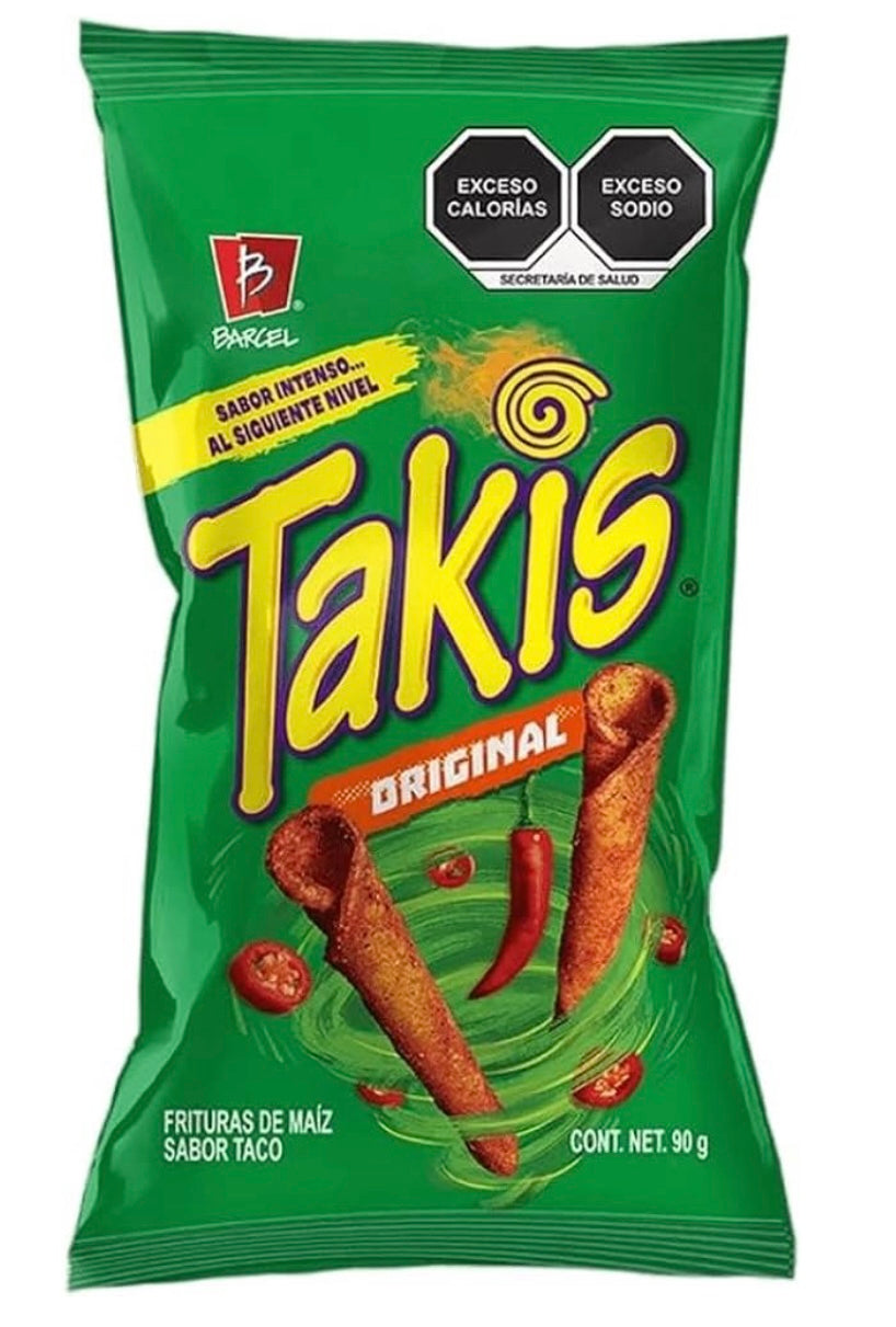 MHD 08.11.2023 Takis Original Rolled Spicy Small Corn Tortilla Chips, Hot Chilli Flavoured, 90g